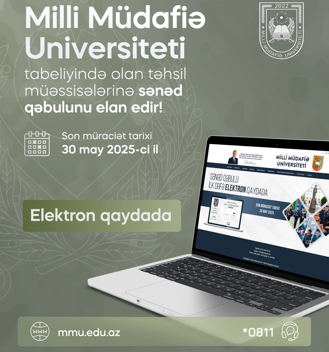 Milli Müdafiə Universiteti xüsusi təyinatlı təhsil müəssisələrinə sənəd qəbulu elan edir